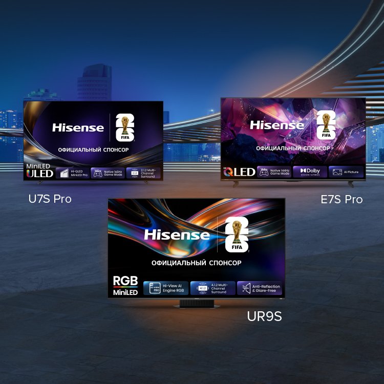 Hisense представляет новые телевизоры в сегментах QLED, MiniLED и RGB MiniLED